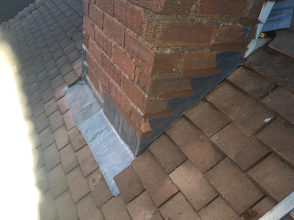 Roof flashing repair carried out by J5 Roofing